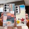 Anime Beach Scenery Case For Samsung S26 S25 Ultra S24 Plus S23 S22 S21 FE A54 A55 A16 A36 A56 A17 A37 A57 5G Plating Lens Clear Soft Cover