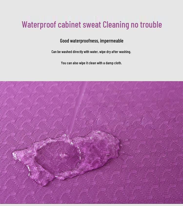 Thick Non-Slip Yoga Mat - Odorless TPE for Home Fitness