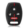For Honda Civic Fit Accord Crv Jazz Srv Frv Pilot 4 Buttons Silicone Car Remote Key Cover Protector Caps Key Case Shell
