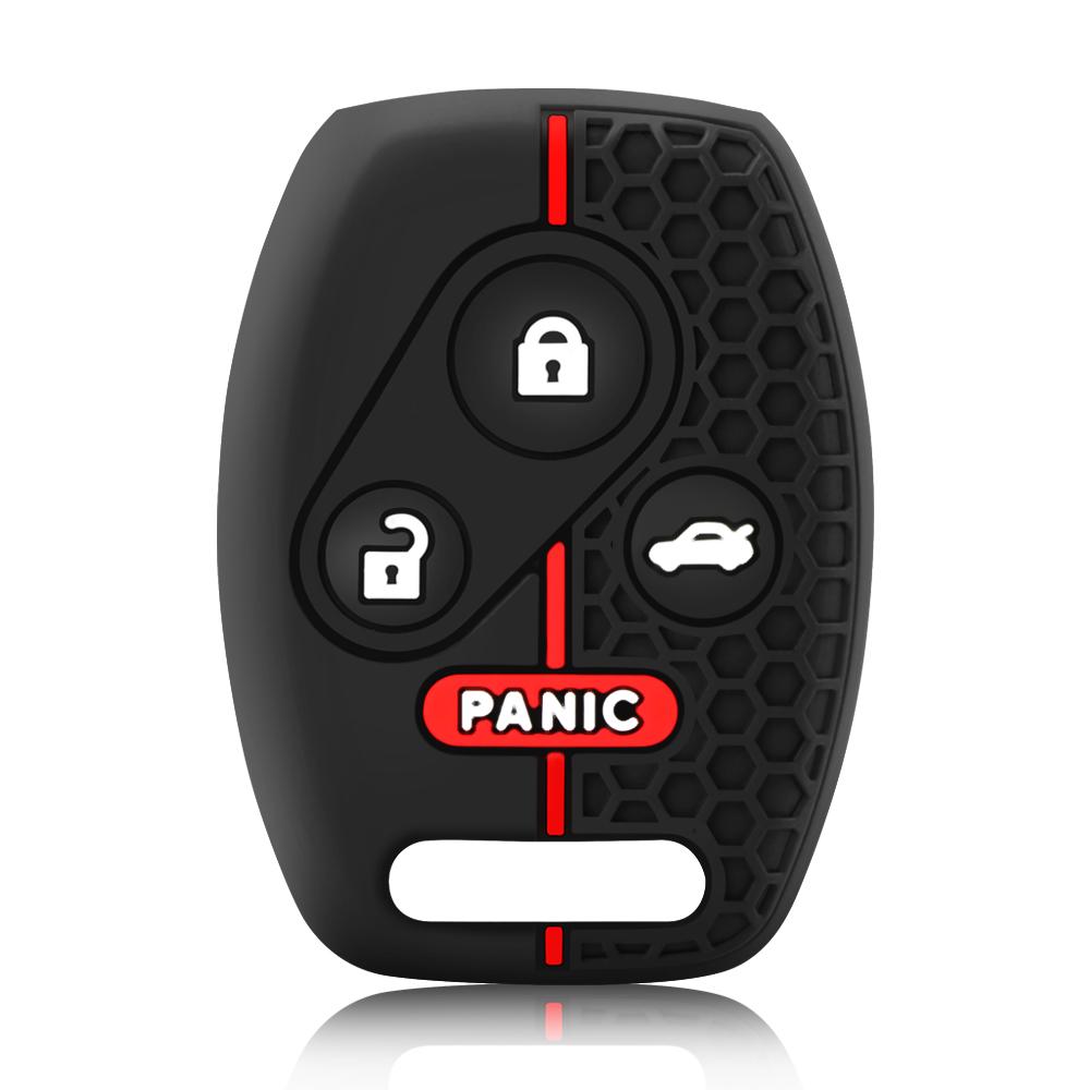 For Honda Civic Fit Accord Crv Jazz Srv Frv Pilot 4 Buttons Silicone Car Remote Key Cover Protector Caps Key Case Shell
