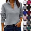 Women's Fashion Solid Color Stand Collar Fashion Women's Knitted Sweatshirt