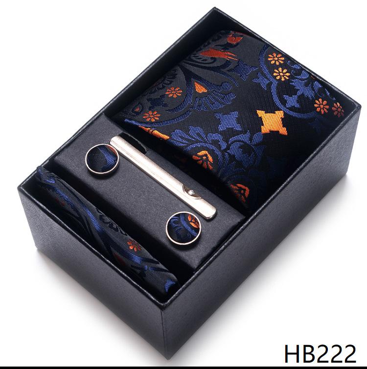 Gift Box Men'S 8Cm Tie Business Dress Jacquard Yarn Business Career Tie Set Men