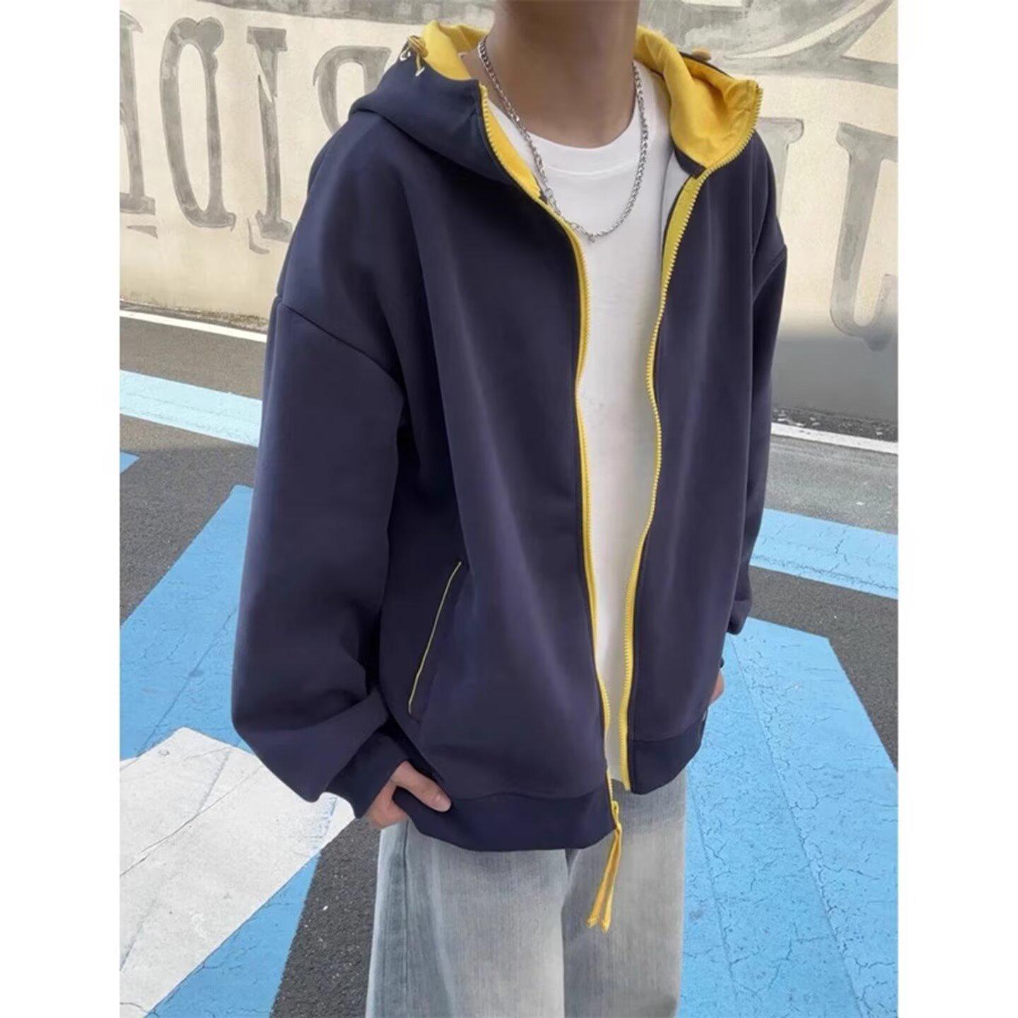

Cross American Style Patchwork Hoodie - Retro Casual Loose Fit for Men and Women 2XL