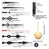Pendulum Clock Movement Mechanism Kits, Making Replacement Parts, Repair Long Shaft, W/ 3 Pairs