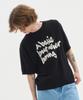 BLOND9 Slogan Round Short Sleeve Knit_Black