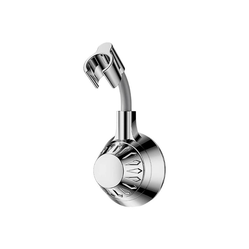 

Strong Suction Cup Shower Owner 360 Degree Modifiable Angle For Bathroom Tile Glass Metal Outside Easy Installation No Collection Required серебряный
