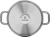 WMF Iconic Large Cooking with Metal Induction Cooking Large Cromargan Polished Stainless Uncoated Pot, 24cm, Lid, Pot, 5.6L, Pot, Steel,