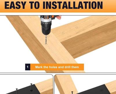Brackets for Wood Posts Heavy Duty 4 Pieces Post Brackets Garden Furniture Support Structures for Greenhouse Sunroom Building