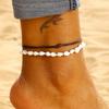 Women's Double Bohemian Heart Anklet Love Personality Simple Layered Summer Beach Foot Ankle Bracelet Leg Chain