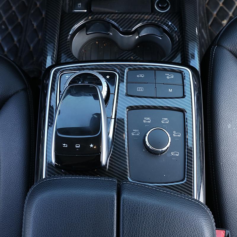 ABS Car Central Control Multimedia Frame Decoration Stickers For Mercedes-Benz GL GLS X166 13-19 ML GLE W167 Car Accessories