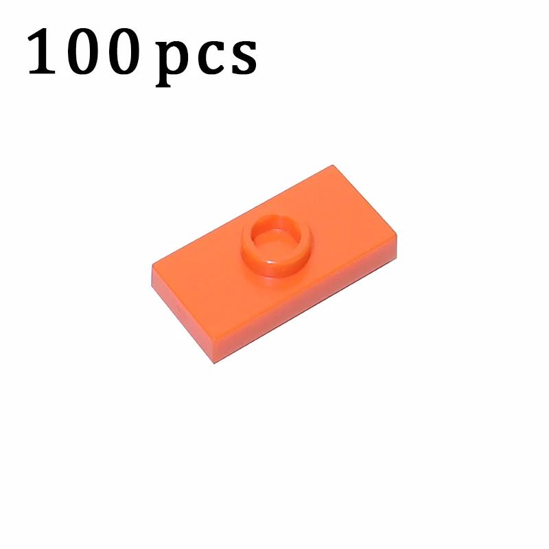100PCS 15573 3794 1x2 with 1 Stud Plate Board Parts Building Block Assemble Particles Compatible with Changeover Creative Bricks