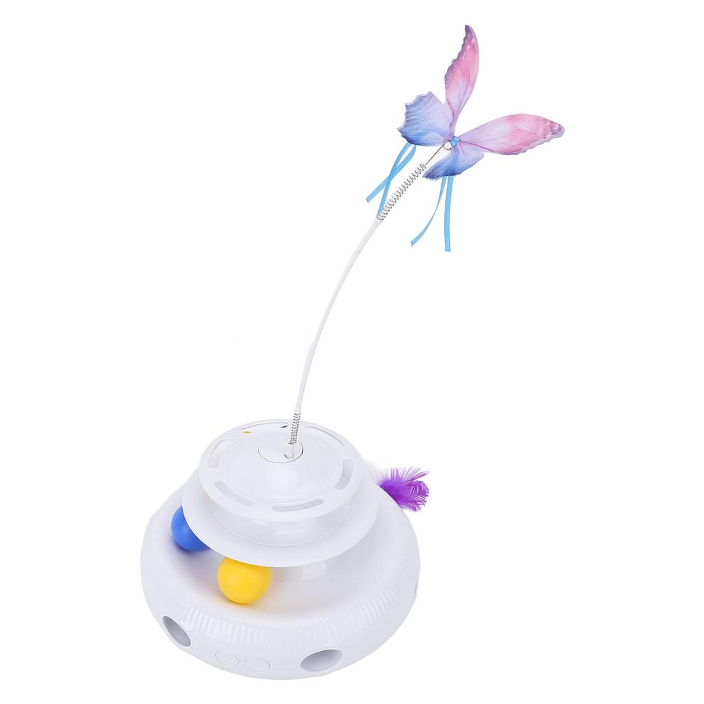 Automatic Cat Toy Interactive Exercise Cat Toy Electric Automatic Rotating Toy with Feathers Funny Playing Toys