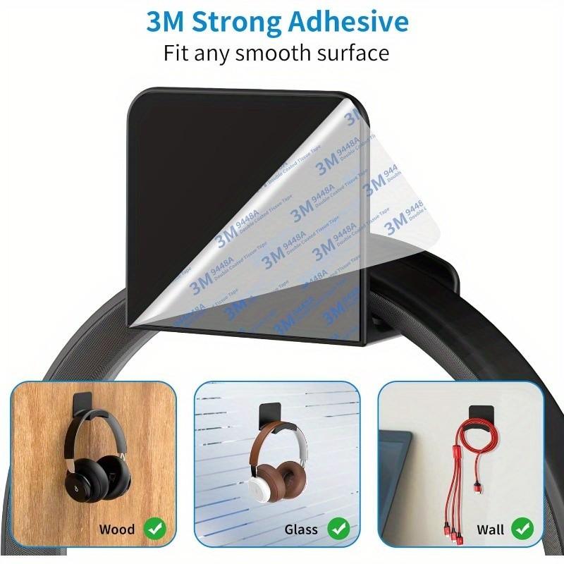 Xiaomi 5PCS Wall-Mount Headphone Hangers, No-Drill Under-Desk Headset Holders with Hooks for Gaming & Everyday Storage