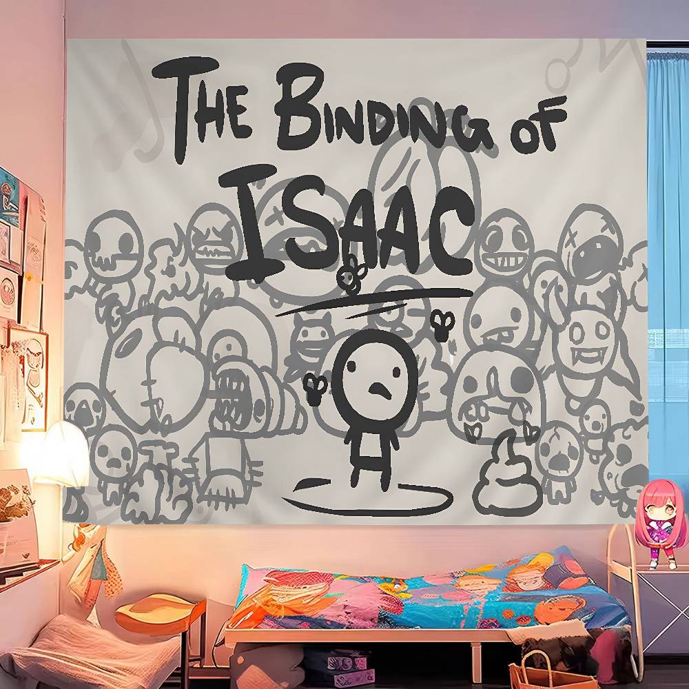 El Binding Of Isaac Tapiz de Pared Grande Impreso Decoración para Colgar en la Pared Decoración del Hogar Manta