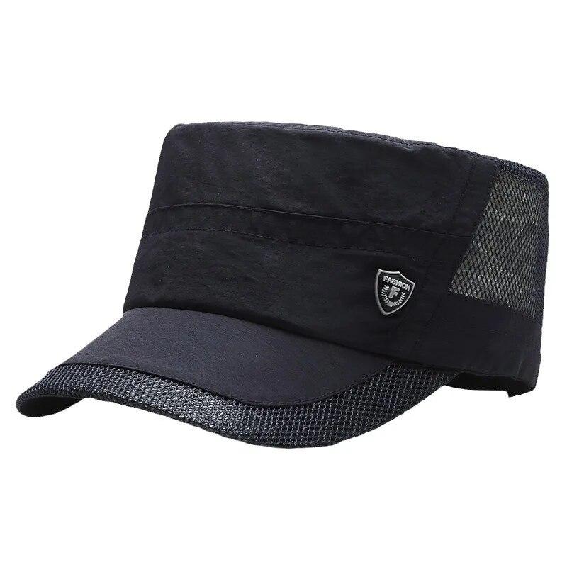 Sommer Outdoor Freizeit Schiebermütze Herren Dünn Freizeit Sport Sonnenschutz Schnelltrocknend Mesh Atmungsaktiv Mittelalterlich Und Ältere Duckcap