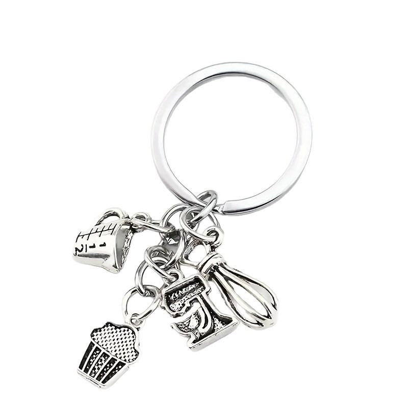 Cooking Keychain, Pendant Decoration, Bread Machine Egg Beater Keychain, Creative Dessert Keychain Pendant