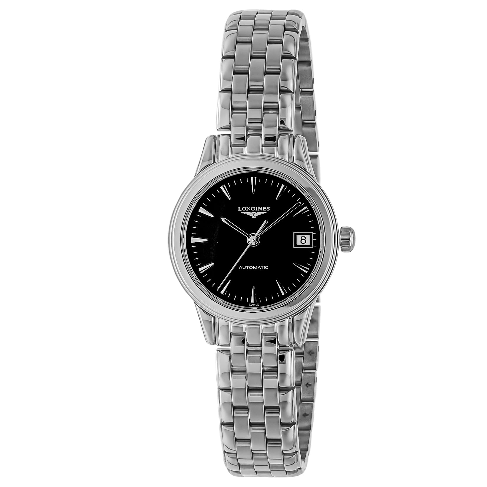 

Longines FLAGSHIP Automatic 3 ATM Water Sapphire Black Stainless Silver Women s Watch, Resistant, Crystal, Dial, Steel, L4.274.4.52.6 [Used] чорний