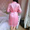 Women Fashion Soft Satin Two-Piece Pajamas Sets Ice Silk Nightgown Sleepwear