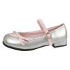 Fashion Cute Lolita Shoes Women Ballet Sneakers Round Toe Bowtie Mary Jane Shoes College Ladies High Heels Elegant Pumps Wedding Shoes