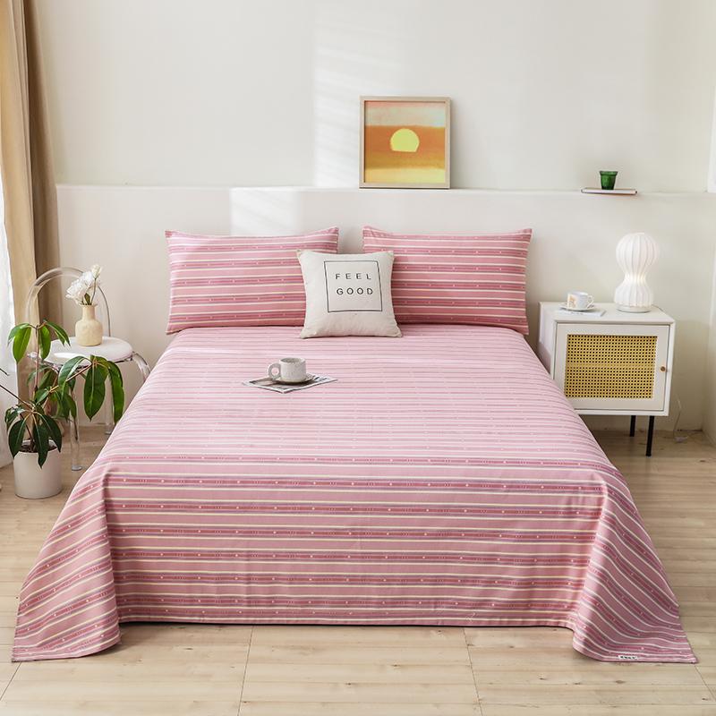 Cotton Thick Bed Flat Sheet for Double Bed Plain Top Sheets Single/Queen/King Flat Bedsheets Soft Home Bed Linen Sheets
