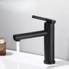 Minimalist Slim Faucet Hot and Cold Water Faucet Basin Mixer Tap Bathroom Faucet Hot and Cold Black Color Bags Bathroom Sink