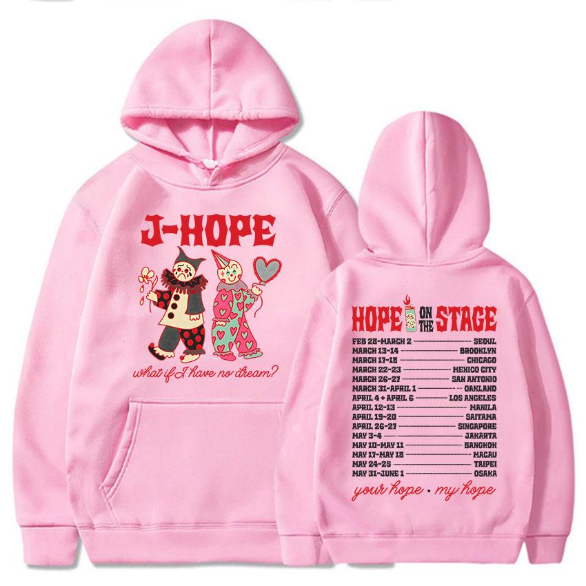Dámské oblečení J-Hope na turné The Stage 2025 Mikiny s dlouhým rukávem a kapucí Estetické mikiny s potiskem korejského zpěváka