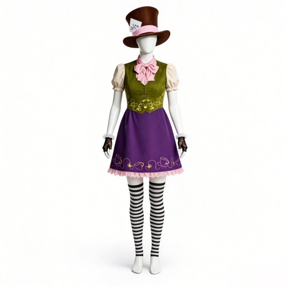 Kostýmy Alenka v říši divů Šílený kloboučník Sada šatů Halloweenská orgie Party Cosplay kostýmy