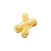Gold Plated Brass Eco-Friendly Plating A-Z Initial Letter Beads, Cute DIY Jewelry Making Accessories Beads:VZ442