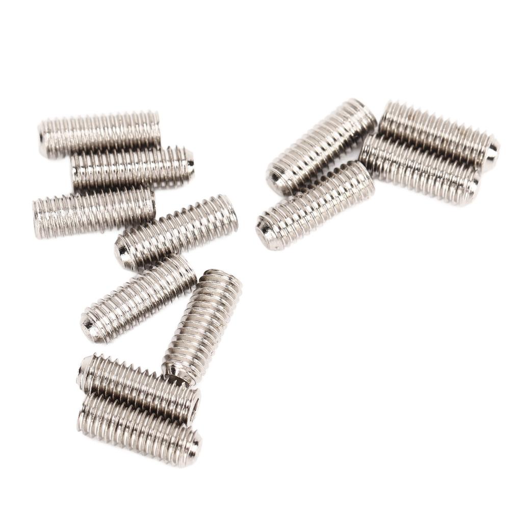 12-teiliges Sattelhöhenschrauben-Metall-Einstellset für E-Gitarren-Brückenteile, Zubehör