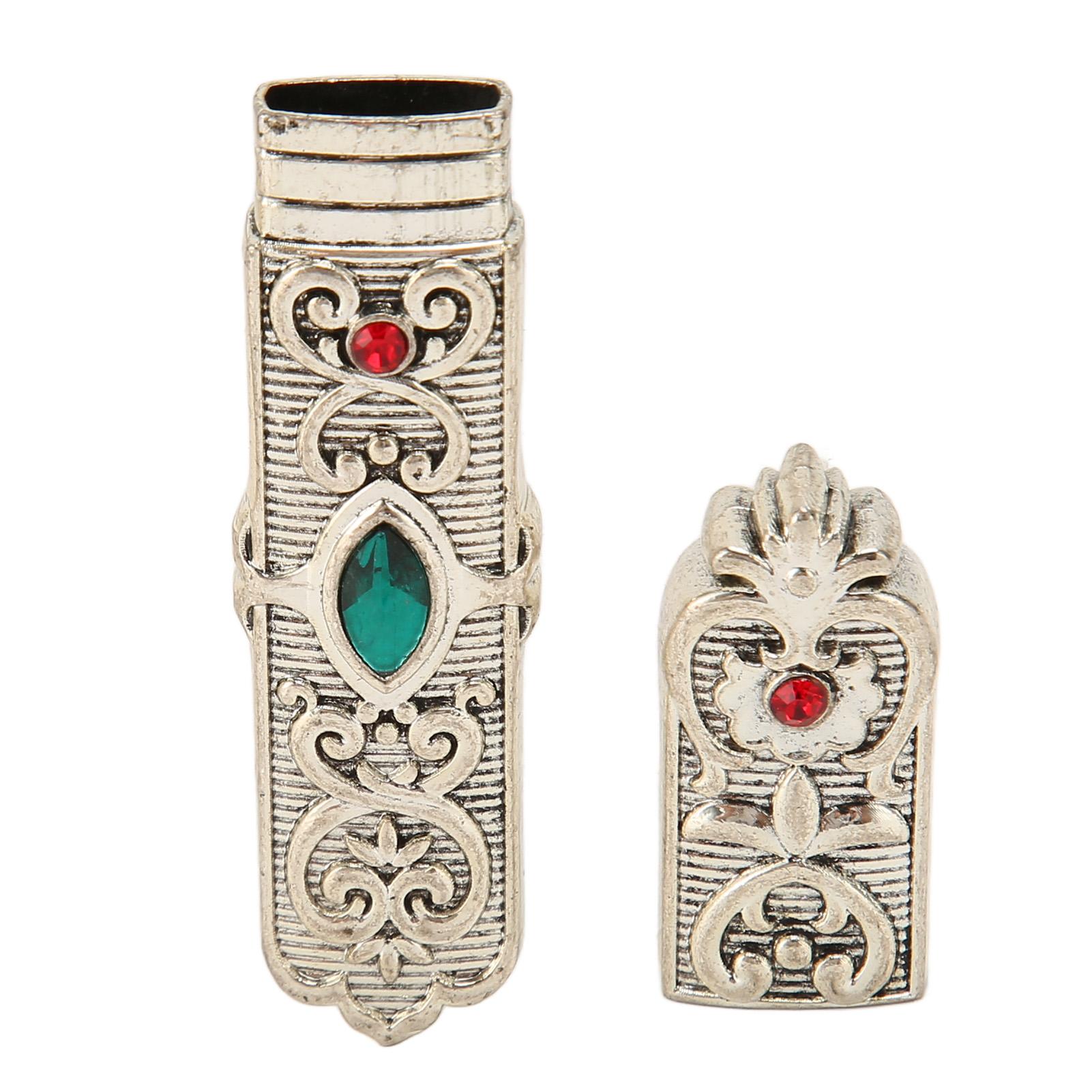 

Винтажный набор игольниц с резным узором из страз, модные швейные иглы, трубка для хранения игл античный серебряного