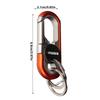 Key Carabiner | Mens Zinc Alloy Car Key Chain with Double Ring - Men's