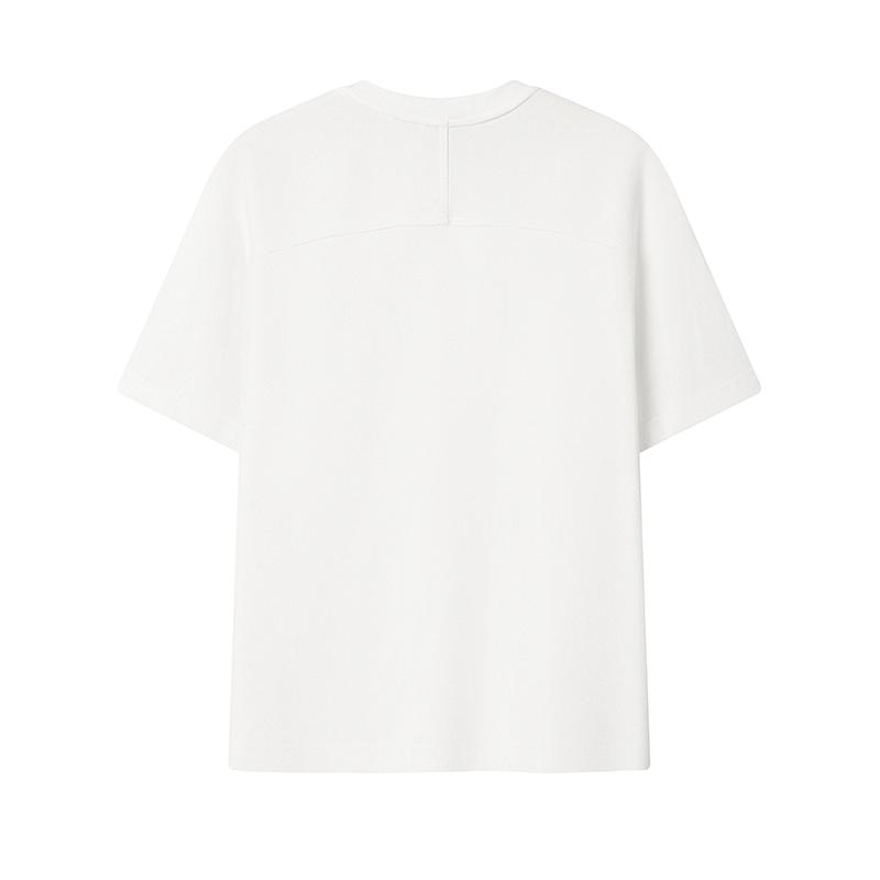 Fila White Simple Versatile Solid Color T-Shirt Men Tops F61M623104FWT