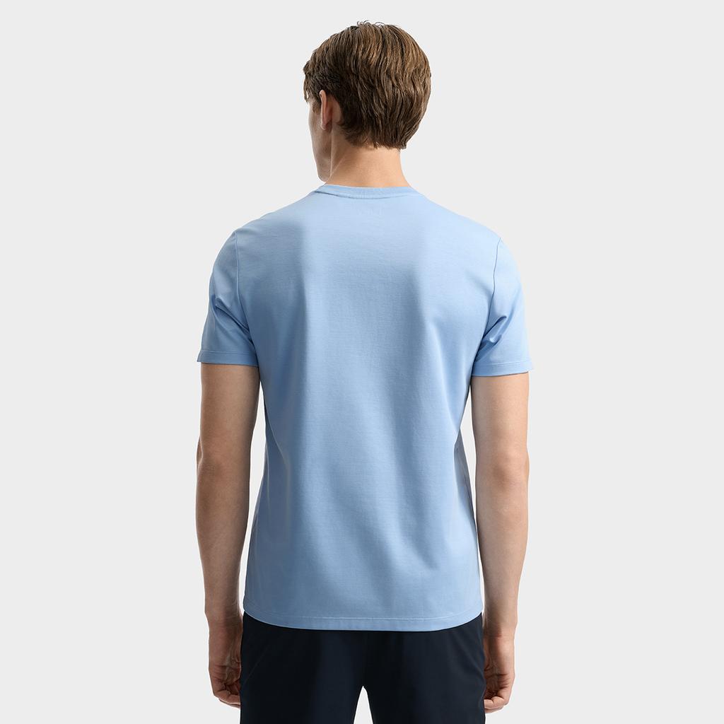 Fila Lifestyle Classic Comfortable Casual Versatile T-Shirt Men Tops Harmonious-Blue F11M533113FBU