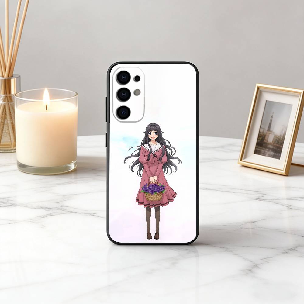 

The Fragrant Flower K-Kaoruko W-Waguri Phone Case Black Silicone Soft For Samsung S25,S24,S21,S22,S23,S30,Ultra,S20,Plus,Fe,Lite Samsung S24ULTRA