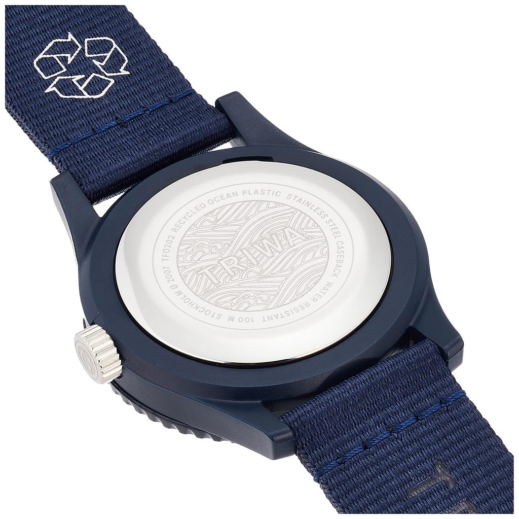 TRIWA und Time for Oceans Submariner Deep Blue Herren Damen Uhr, TFO202-CL150712 [Offizieller Import]