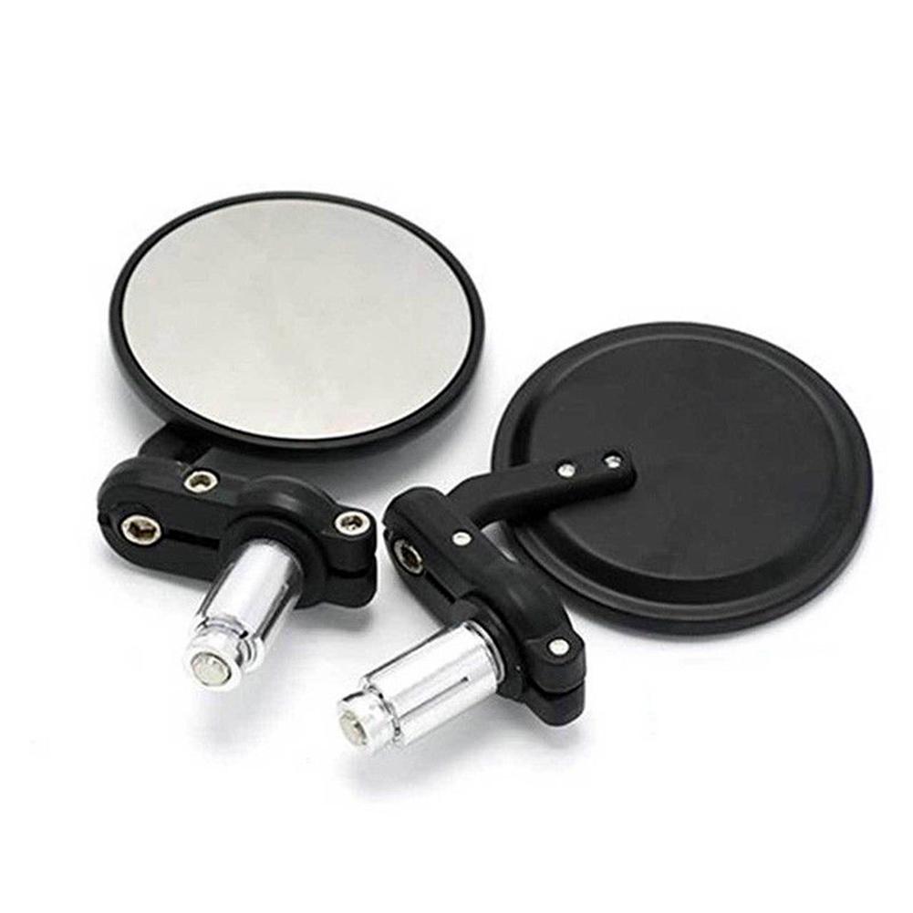 1 Pair 7/8inch Universal Round Handlebar End Motorcycle Rearview Side Mirror