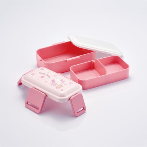 Skater Bento Box Hello Kitty blomsterkrans Sanrio 600 ml antibakteriell fluffy dome lokk 2 lag for kvinner laget i Japan PFLW4AG-A