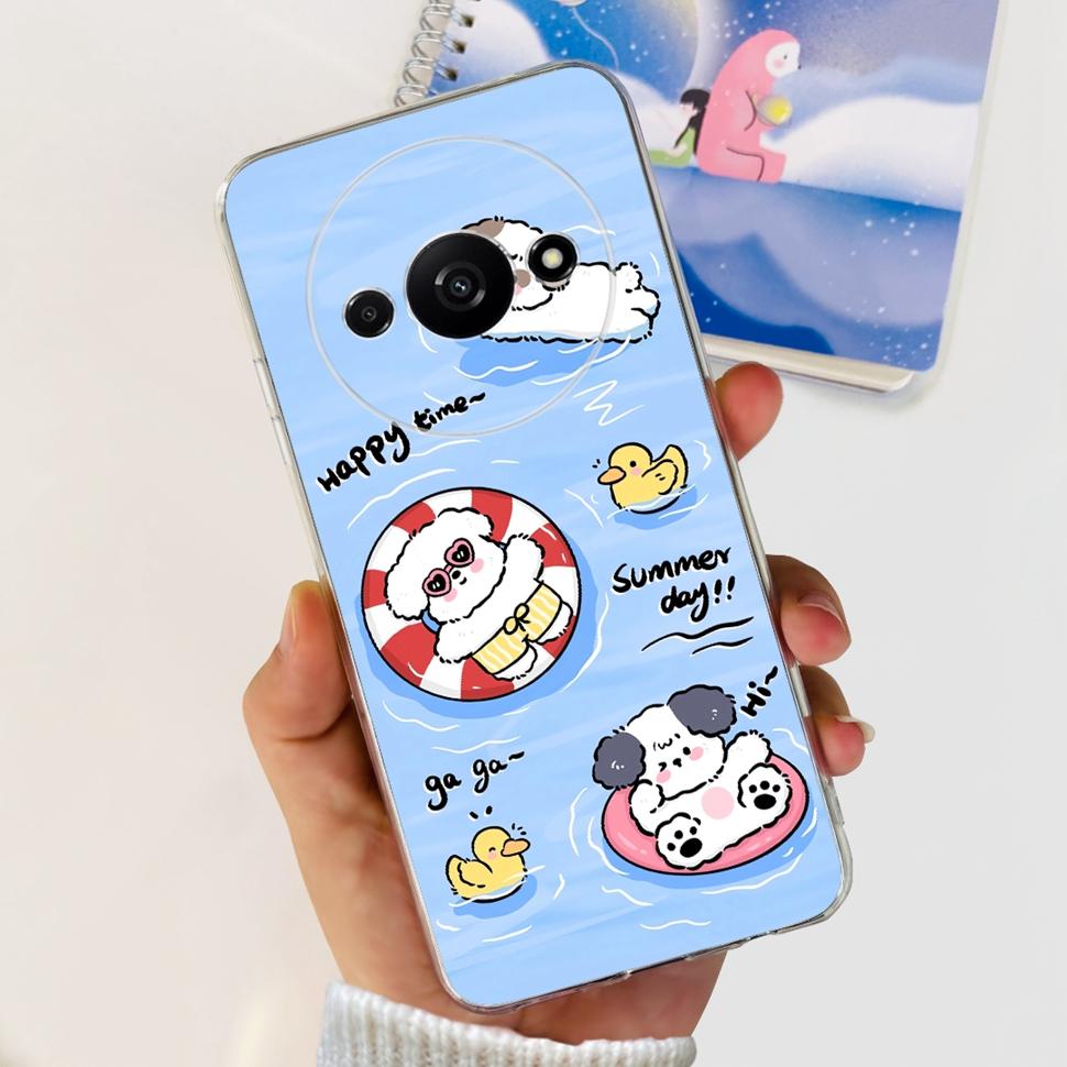 For Xiaomi Redmi A3 Case RedmiA3 Flower Cartoon Fundas Soft Silicone Casing For Xiaomi Poco C61 PocoC61 Coque Ultra Slim Cover