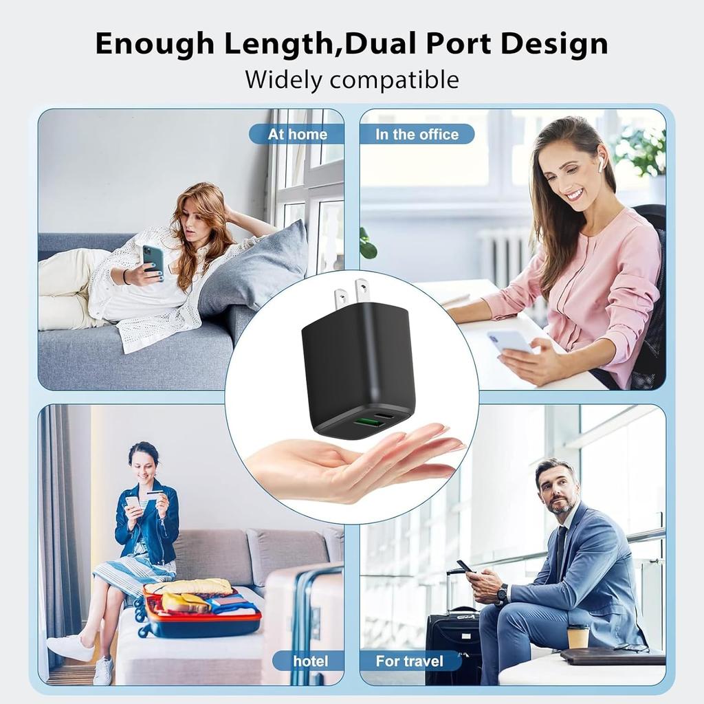 iPhone 16 Charger, 2-Pack 20W Dual Port USB C Charger Block with 2-Pack 5FT Type C to C Cable, Type C Charging Block for iPhone 16/16 Pro/15/15