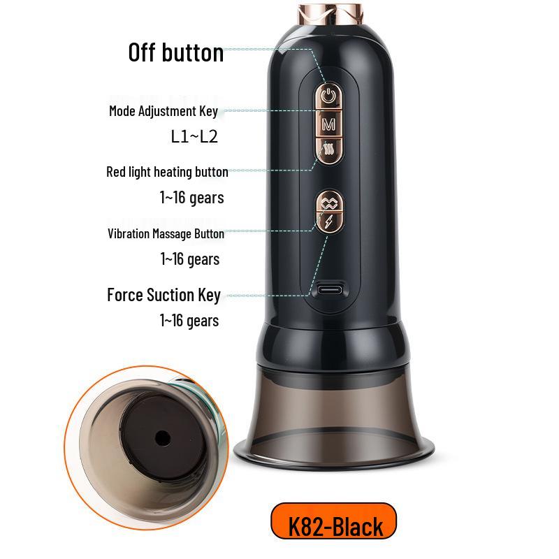 Cross-Border Electric Massage Brush with Red Light & Microcurrent for Cupping, Gua Sha, and Five Elements Therapy