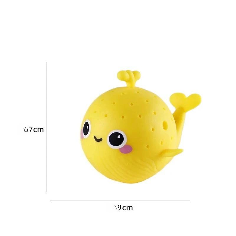 Jouet à presser original pour soulager le stress, designs Crabe, Canard, Baleine et Poulpe, Jouets de bain réalistes, Aspire l'eau pour Fête & Natation