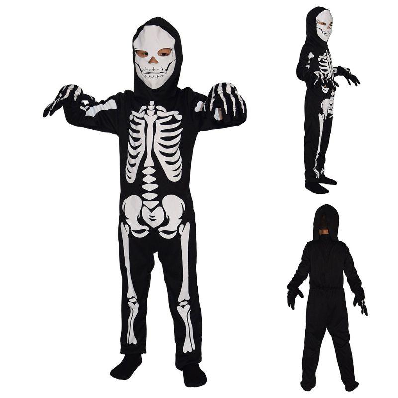 Skull Childrens Print Jumpsuit Horror Theme Skeleton Cos Halloween Set Clothes