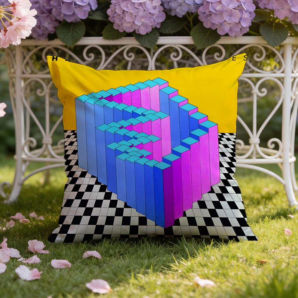 The S-Strokes Band Cushion Cover Home & Car Dual-Scene Pillow Cover: Reversible for Premium Comfort