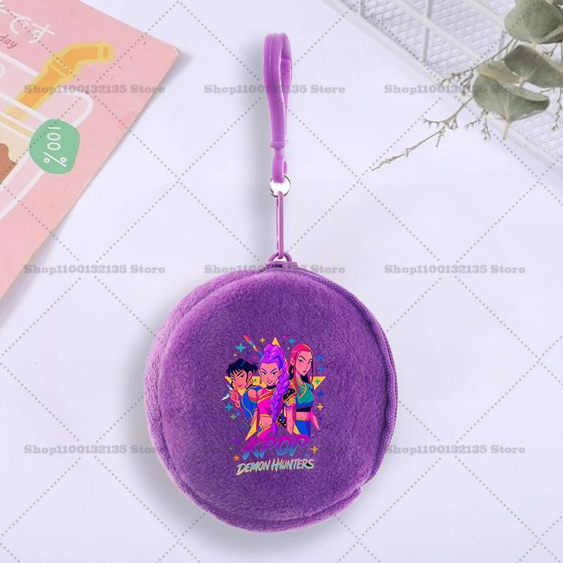 Kpop Demon Hunter Coin Purse Cute Boys Girls Portable Wallet Minnie Cartoon Printed ID Card Storage Bag Children Birthday Gifts