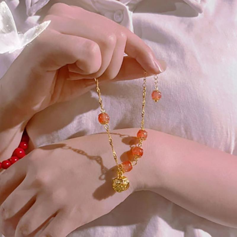 Small And Exquisite Fu Character Lucky Hetian Jade Bracelet Creative All-Match Auspicious Cute Temperament Party Jewelry Gift