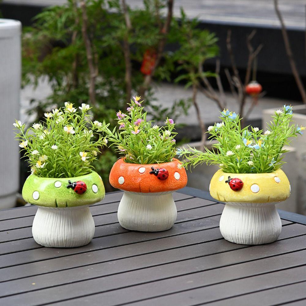 Exquisite Mushroom Vase Modern Hydroponic Flower Holder Cute Hydroponic Plant Utensils  Plant
