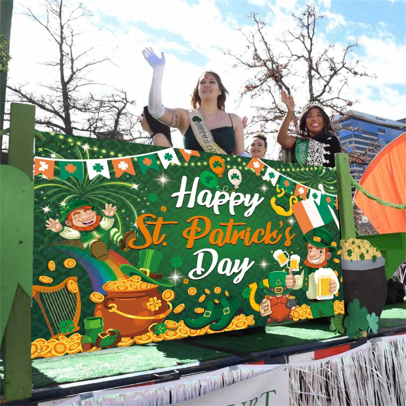 St. St. Patricksdag Bakgrunnsklut Irsk Festival Festdekorasjon  Bakgrunnsbanner Banner kjøp billig — fri frakt, ekte anmeldelser med bilder  — Joom, image size:1600x1600