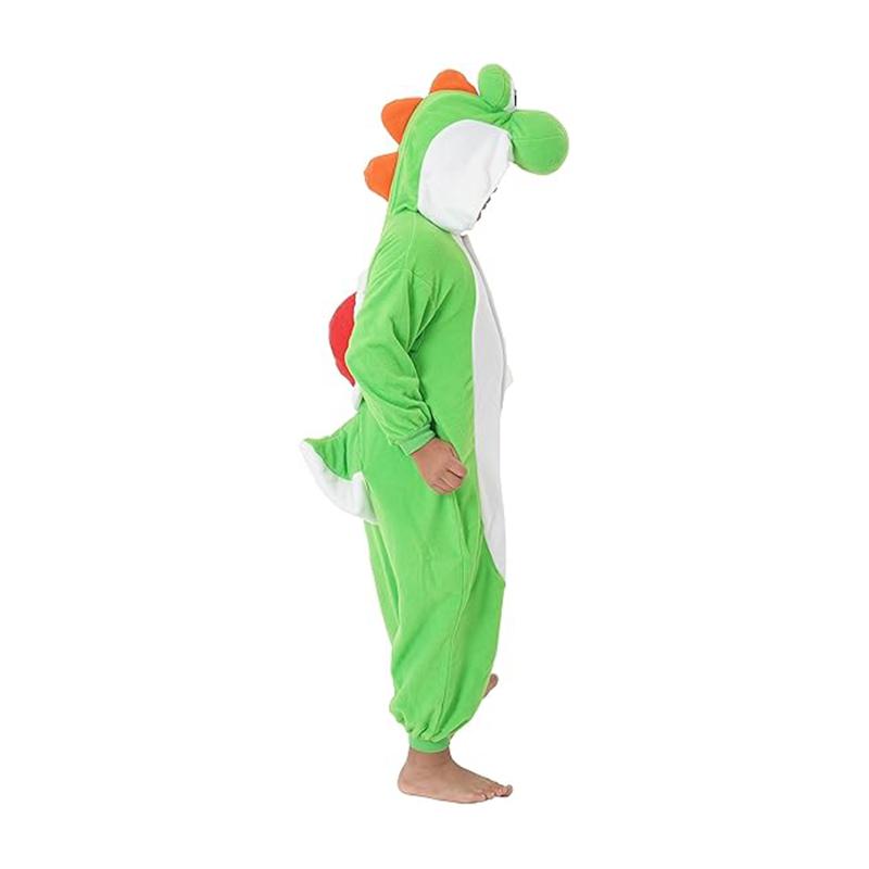 Kids Onesies Yoshi Kigurumi Boy's One-Piece Pajamas Cartoon Cosplay Costume For Christmas Halloween Fleece Sleepwear Anime Homewear Party Pijamas