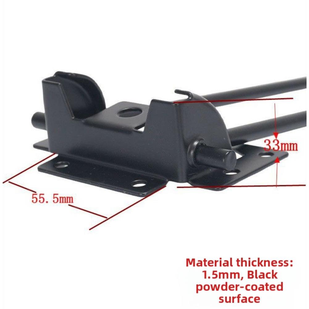 4-pack hopfällbara hårnålsbordsben Svart Järn för Kaffe Nattduksbord Skrivbord DIY-projekt med Golvskyddande Gummi