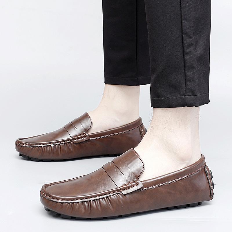 

Мужские мокасины, повседневная обувь на плоской подошве, обувь для вождения